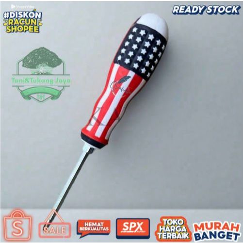 Obeng Dua Sisi Harga Murah - Obeng /Drei Kembang /Drei Plus Cap Wolf Amerika Drei Minus Obeng Import