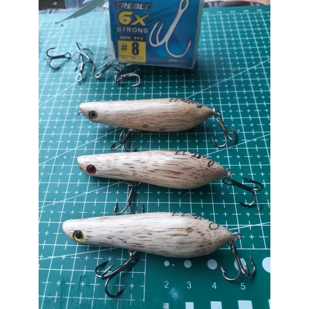 Wtd Kayu / Wtd cekung kayu 7cm / Lure casting / Umpan Casting / WTD splash / WTD Splasher / Top wate