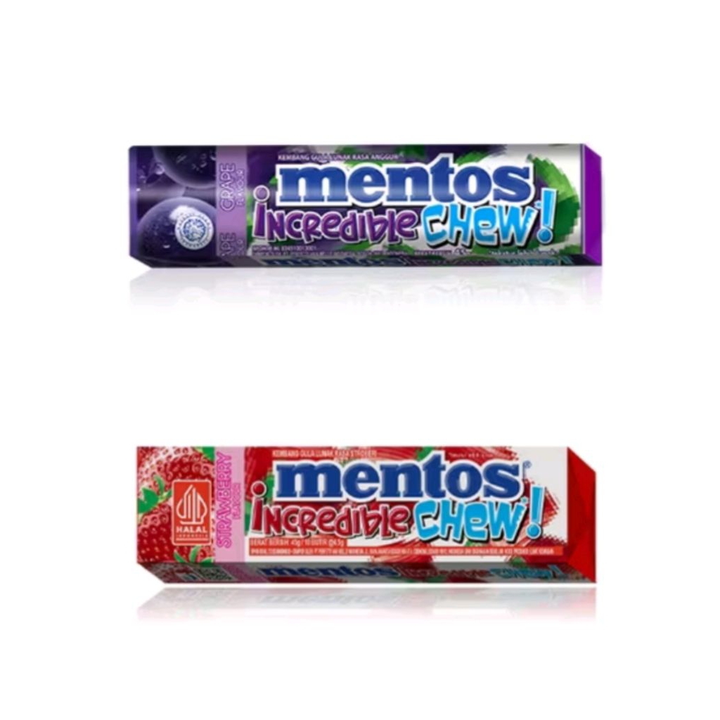 

(5PCS) MENTOS INCREDIBLE CHEW! GRAPE /STRAWBERRY PERMEN LUNAK 45GR