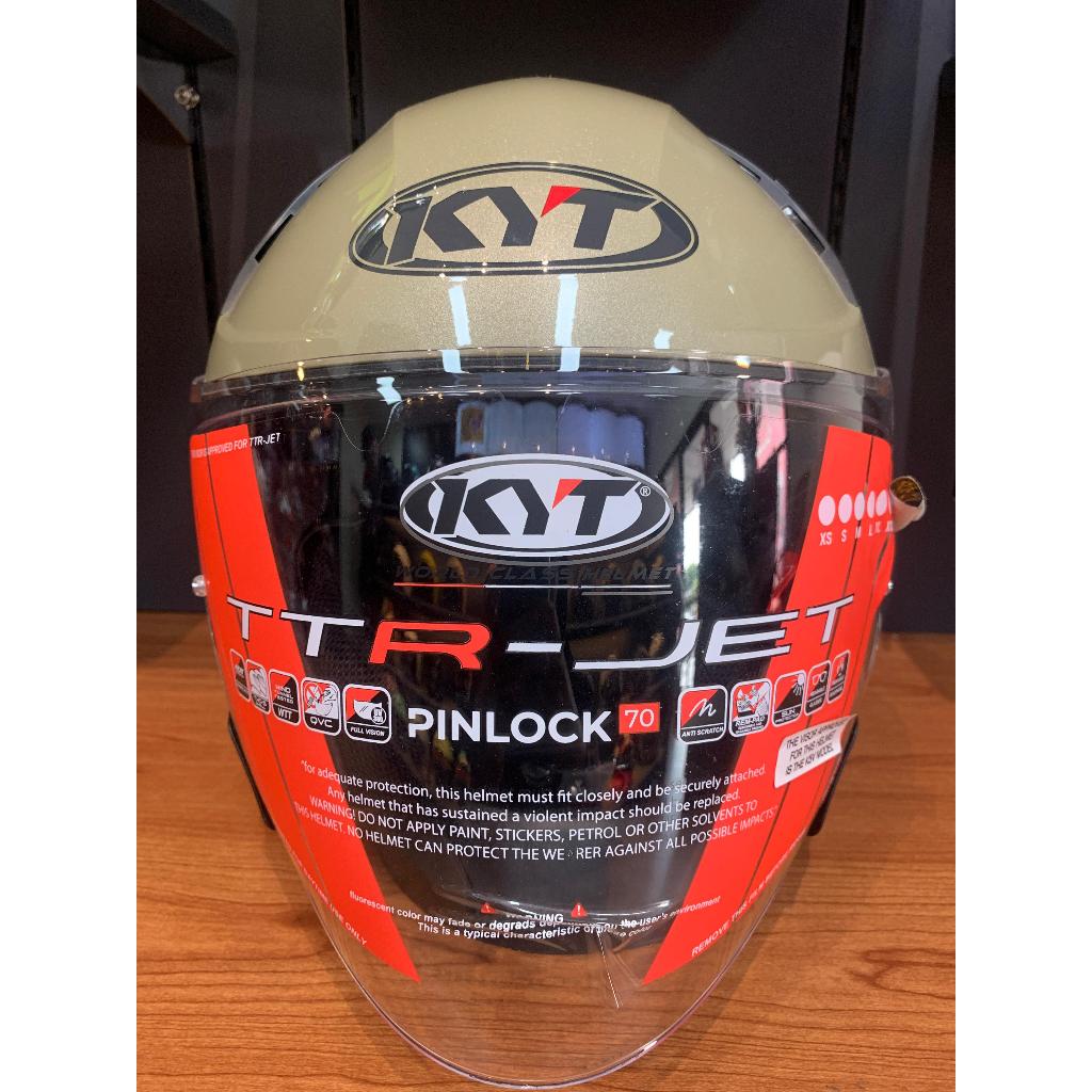 Helm KYT TTR Jet Sand Khaki Original / Helm Kyt Ttr Jet