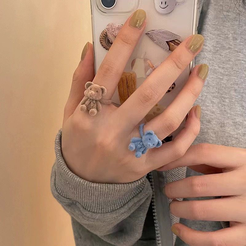 Cicin Motif Beruang Lucu Cicin Anak Adjustable Import