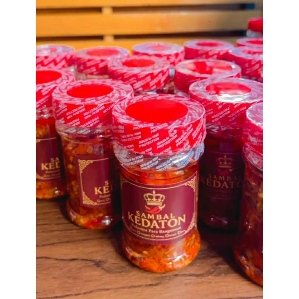 

Sambal/Cumi/Tongkol/Teri/Pete/Udang/Eby/Klotok Kedaton 3pc (450Gr) Pedasnya Bangsawan