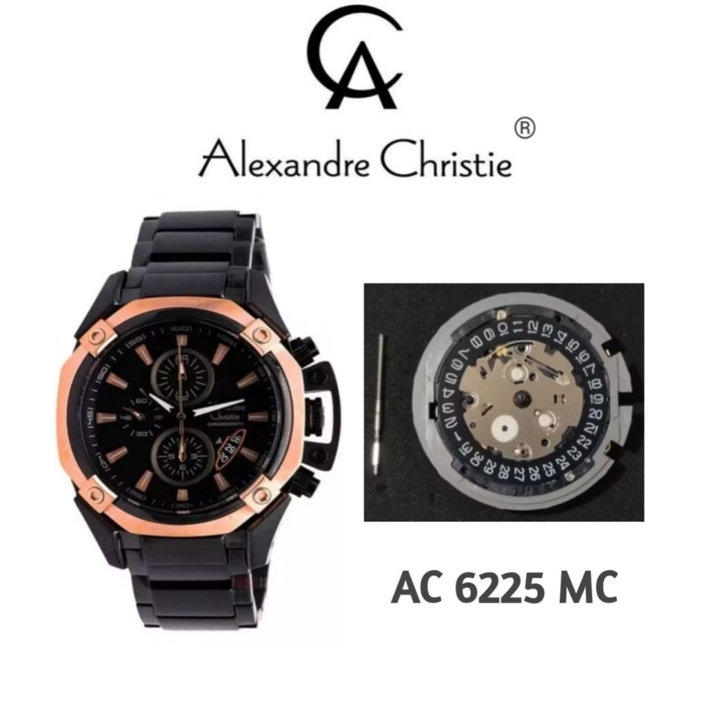 Mesin Original untuk Jam Tangan Alexandre Christie Type AC 6225 MC