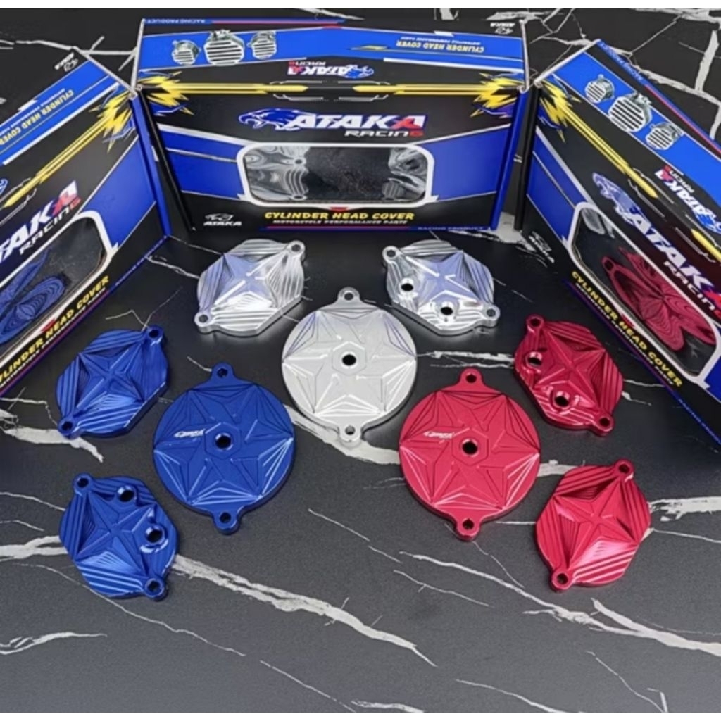 Cover tutup head cnc 4 klep supra x 125,kharisma kph,supra x 125 kyz ataka racing.