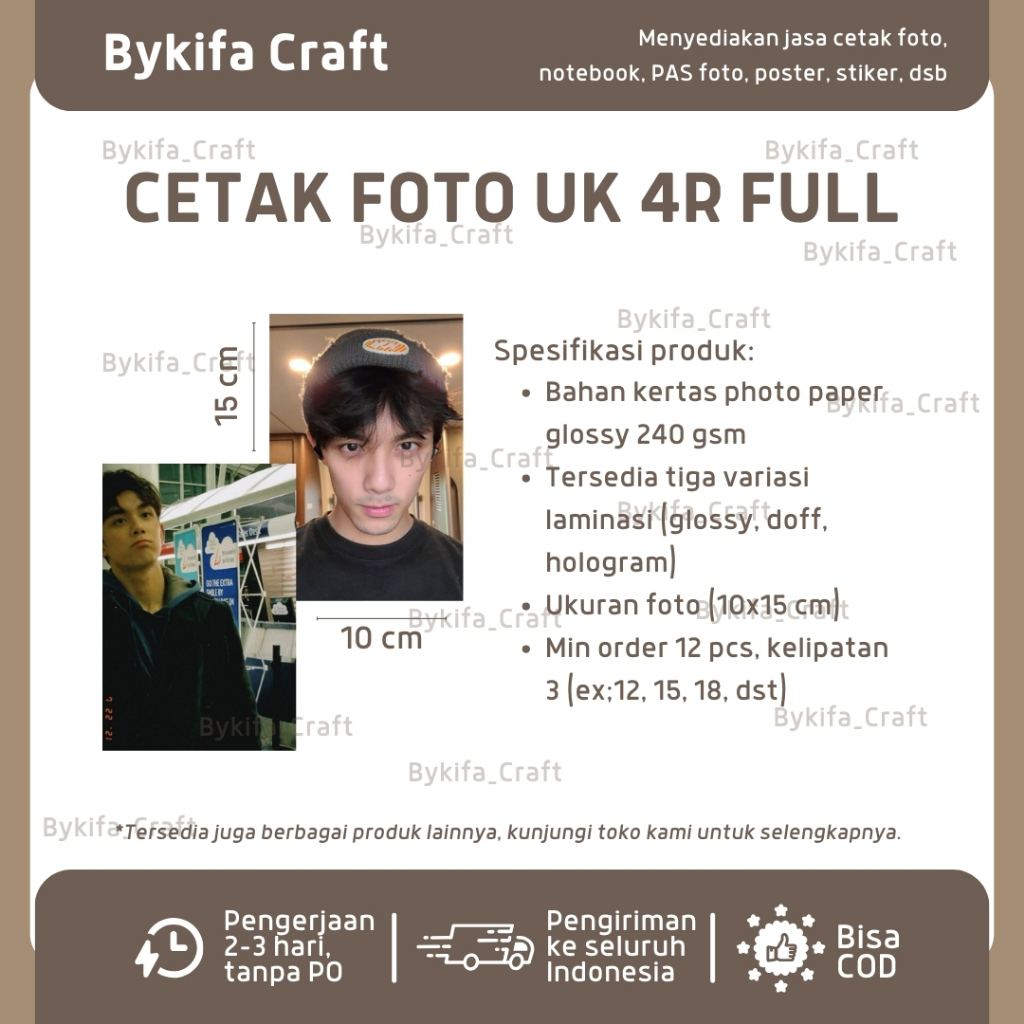 [BYKIFA] CETAK FOTO 4R FULL - TERMURAH