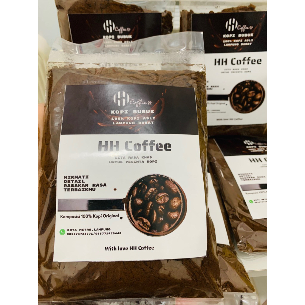 

Kopi Bubuk Asli Lampung 100% Kopi Original Tanpa Campuran Apapun - HH coffee