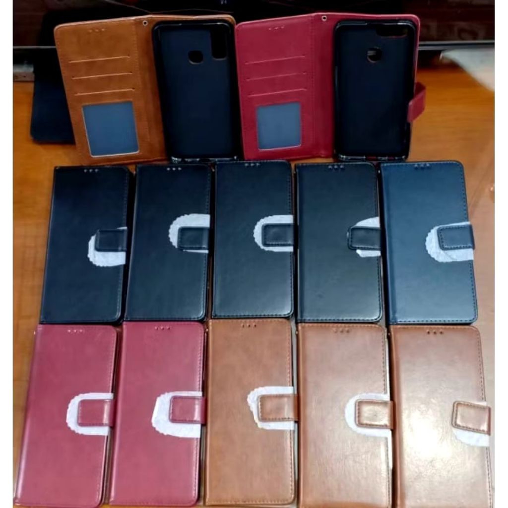 LEATHER CASE WALLET SAMSUNG A03 A03 CORE A03S FLIP COVER WALLET CASING DOMPET HANDPHONE