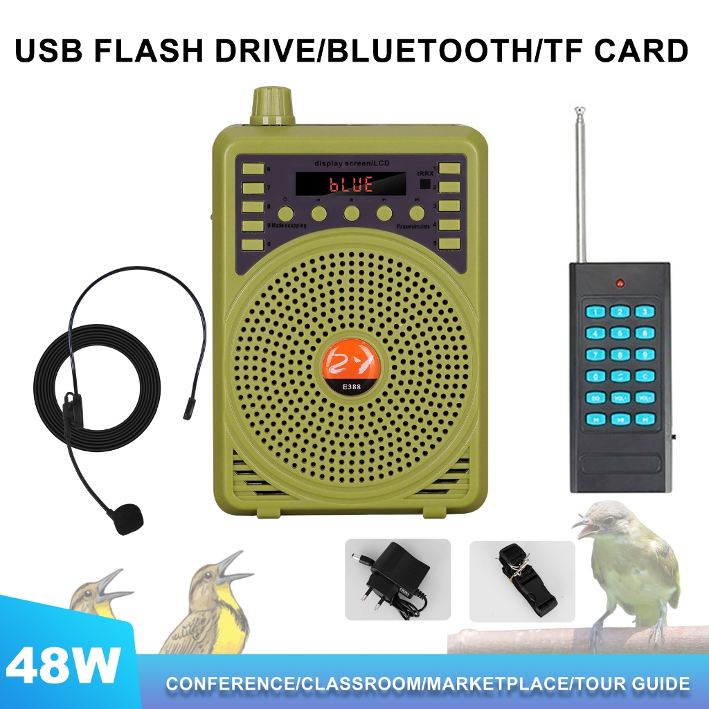 Bird Caller/Speaker Buruan Bluetooth/Pemanggil Buruan 48W Di Lengkapi Mic Fokus pada Pemandu Pengaja
