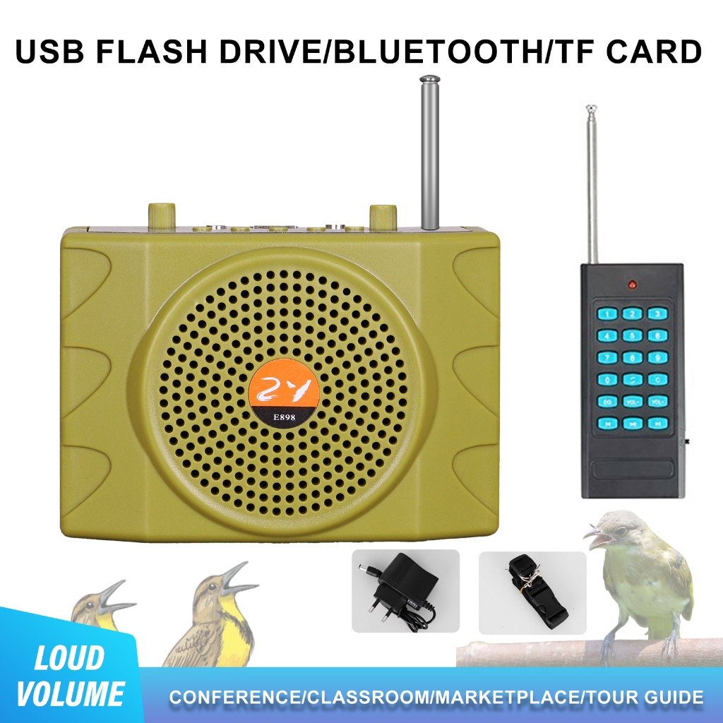 Bird Caller/Speaker Buruan Bluetooth/Pemanggil Buruan 25W MP3 USB radio / FM Dengan pengontrol jarak