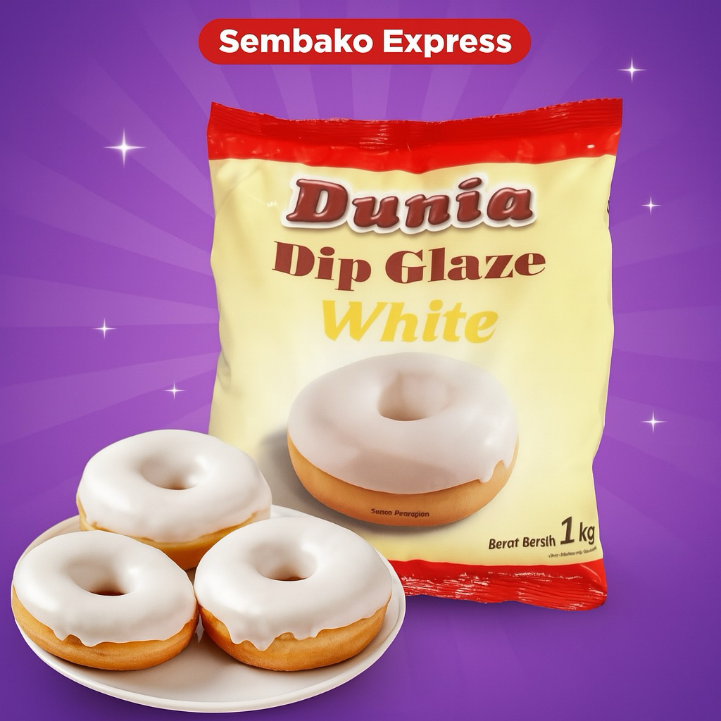 

Dunia Dip Glaze White 1kg – Saus Putih Elegan untuk Donat & Kue Kekinian