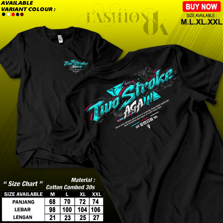 Kaos Racing 2 Stroke Sablon DTF - Baju Two Stroke