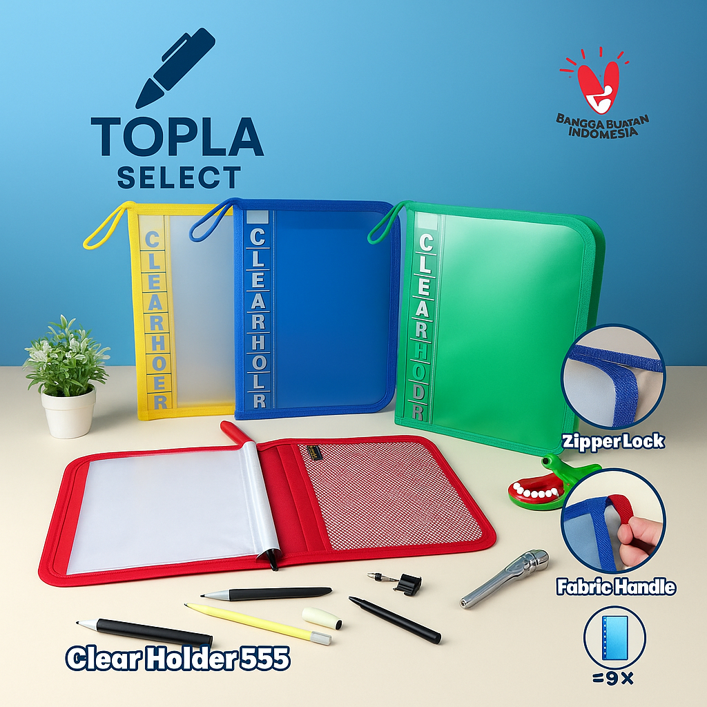 

Clear Holder 555 Document Keeper Topla F4 Folio 10 /20 /40 / 60 Pockets