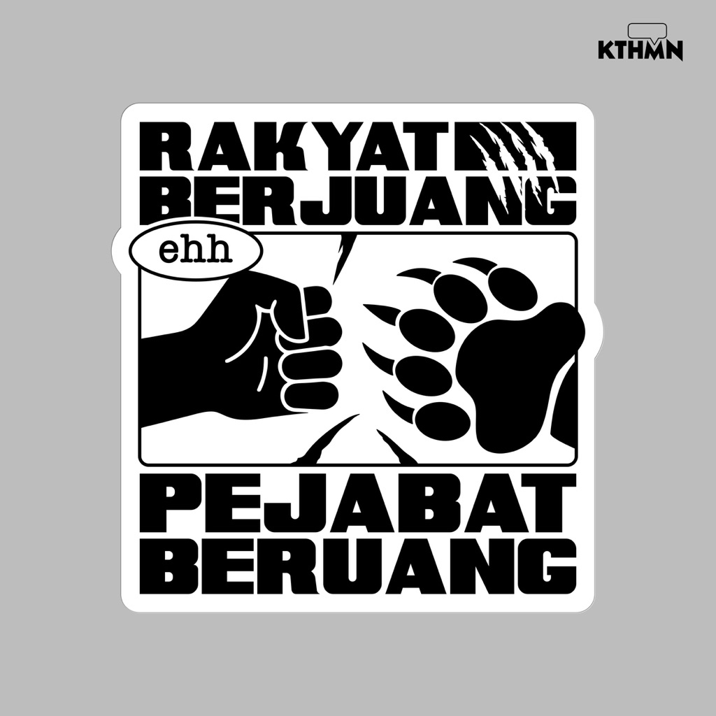 

Rakyat Berjuang (Monokrom) - Sticker | SS - 221