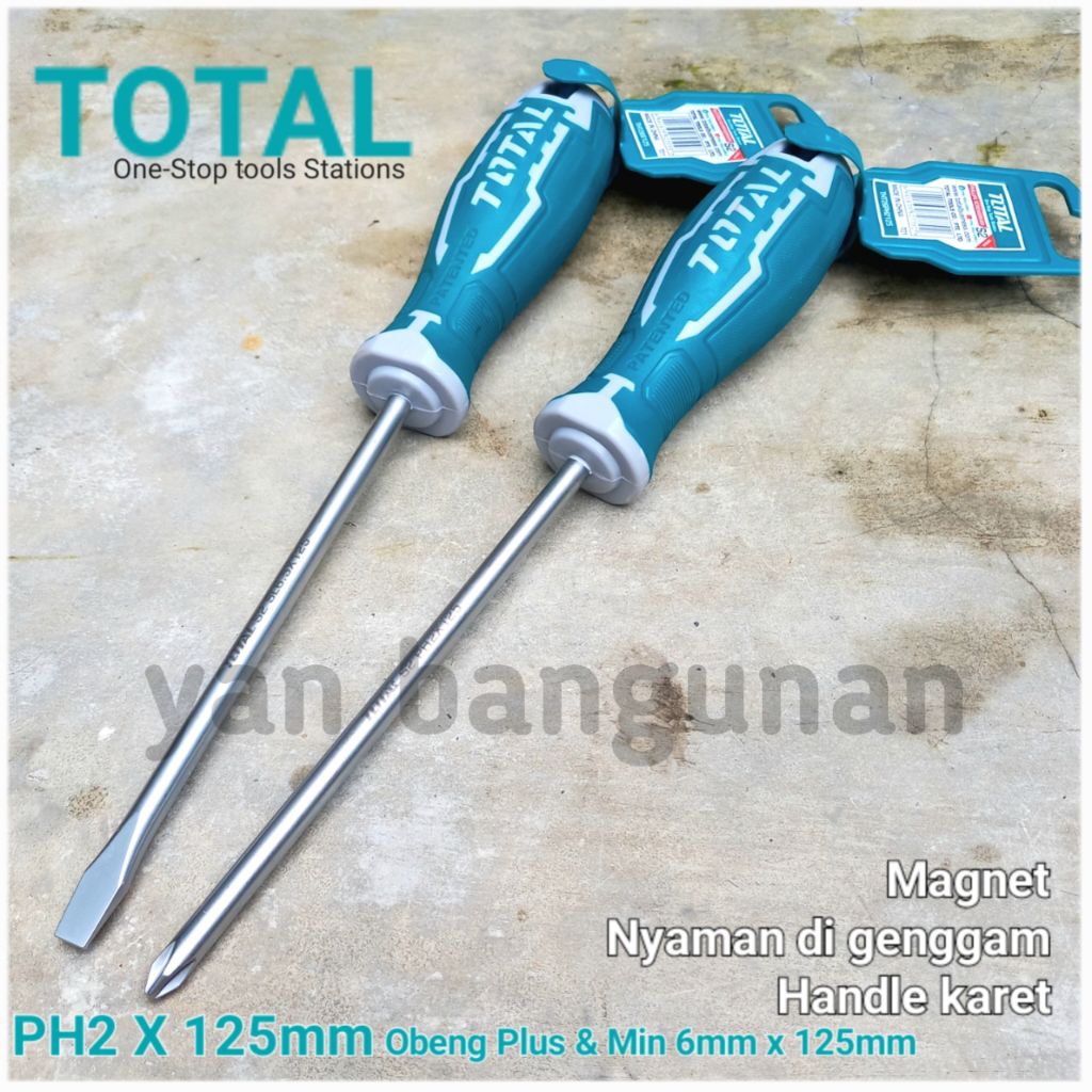 OBENG TOTAL PH2 125MM OBENG PLUS MIN 6mm x 125mm / OBENG MAGNET