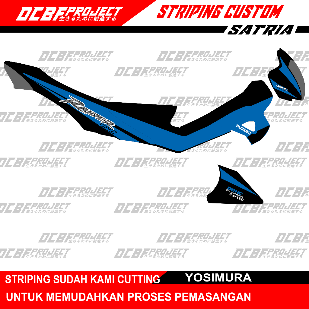 STRIPING CUSTOM SUZUKI SATRIA FU CBU CKD DESAIN YOSIMURA