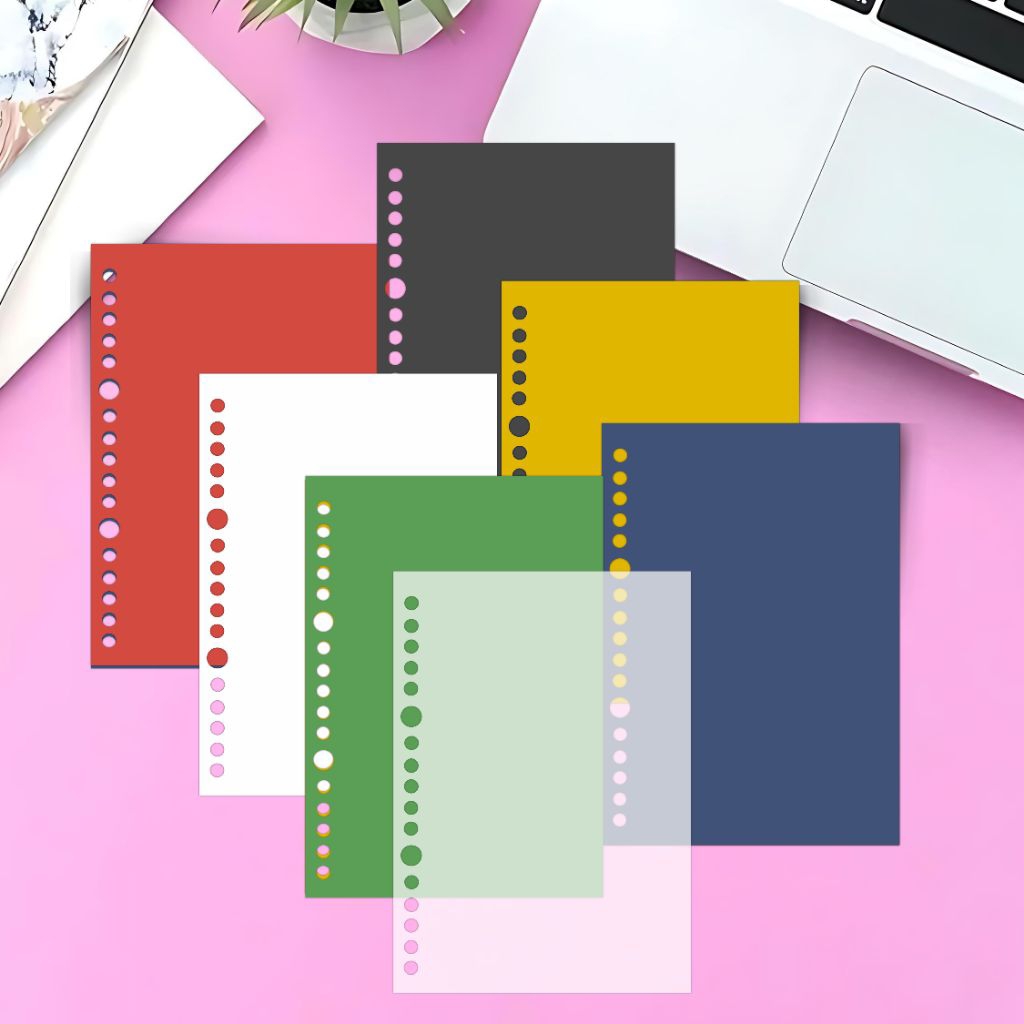 

( 2/sepasang )Cover Loose Leaf depan belakang Transparan Warna A5 B5 A4, Sampul Binder untuk Loose leaf, refil kertas isi ulang.