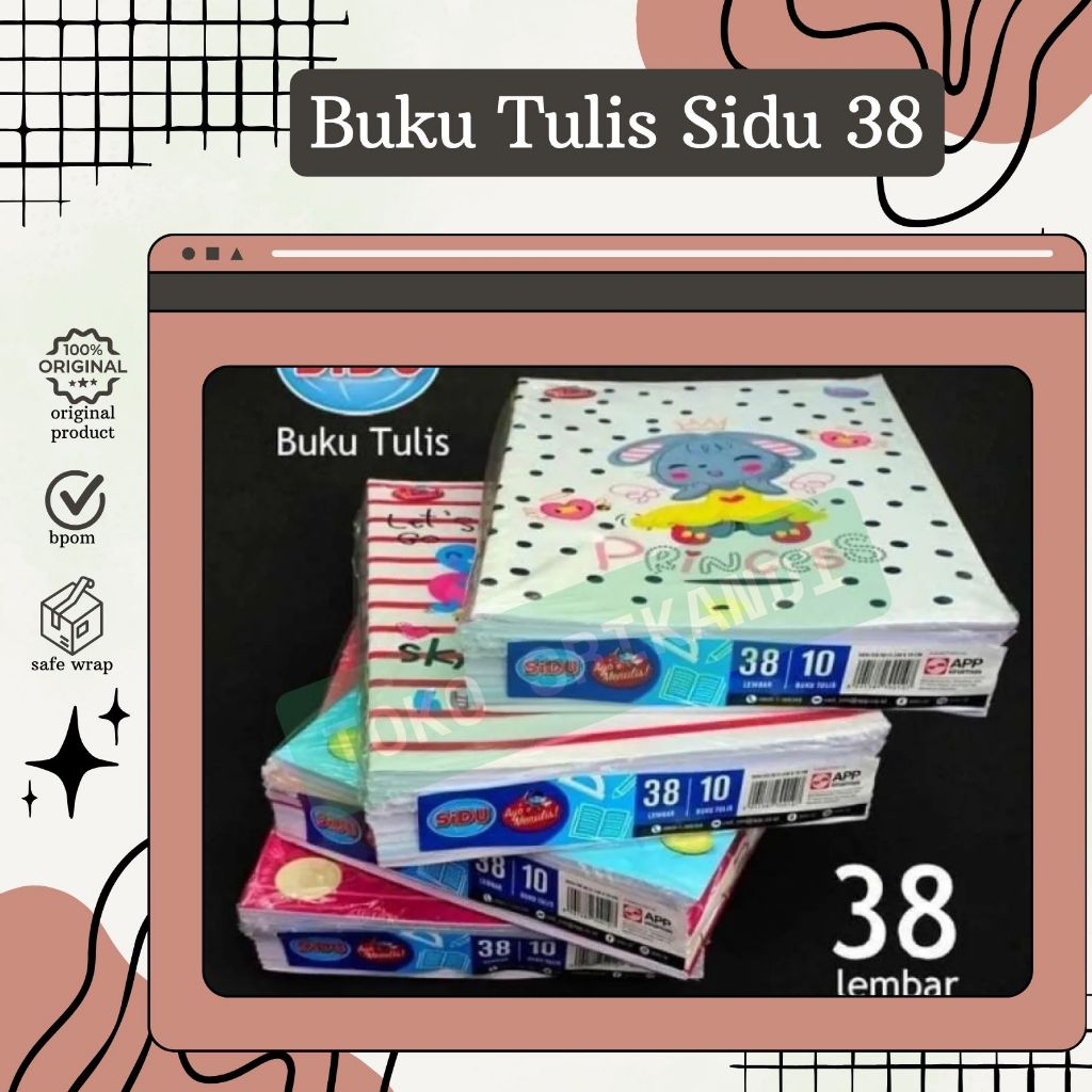 Buku Tulis Sidu 38 Lembar & 58 Lembar Satuan/eceran