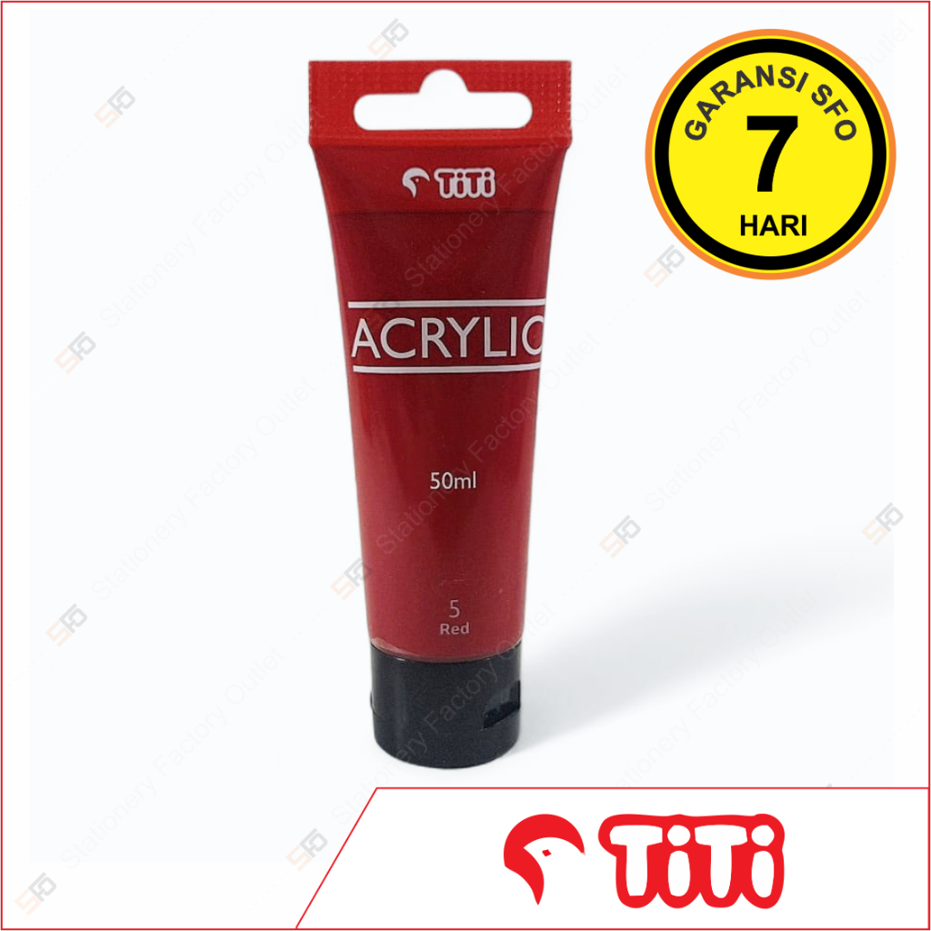

Cat Acrylic Titi 50ml Satuan 5 - Red - SFO Semarang Official