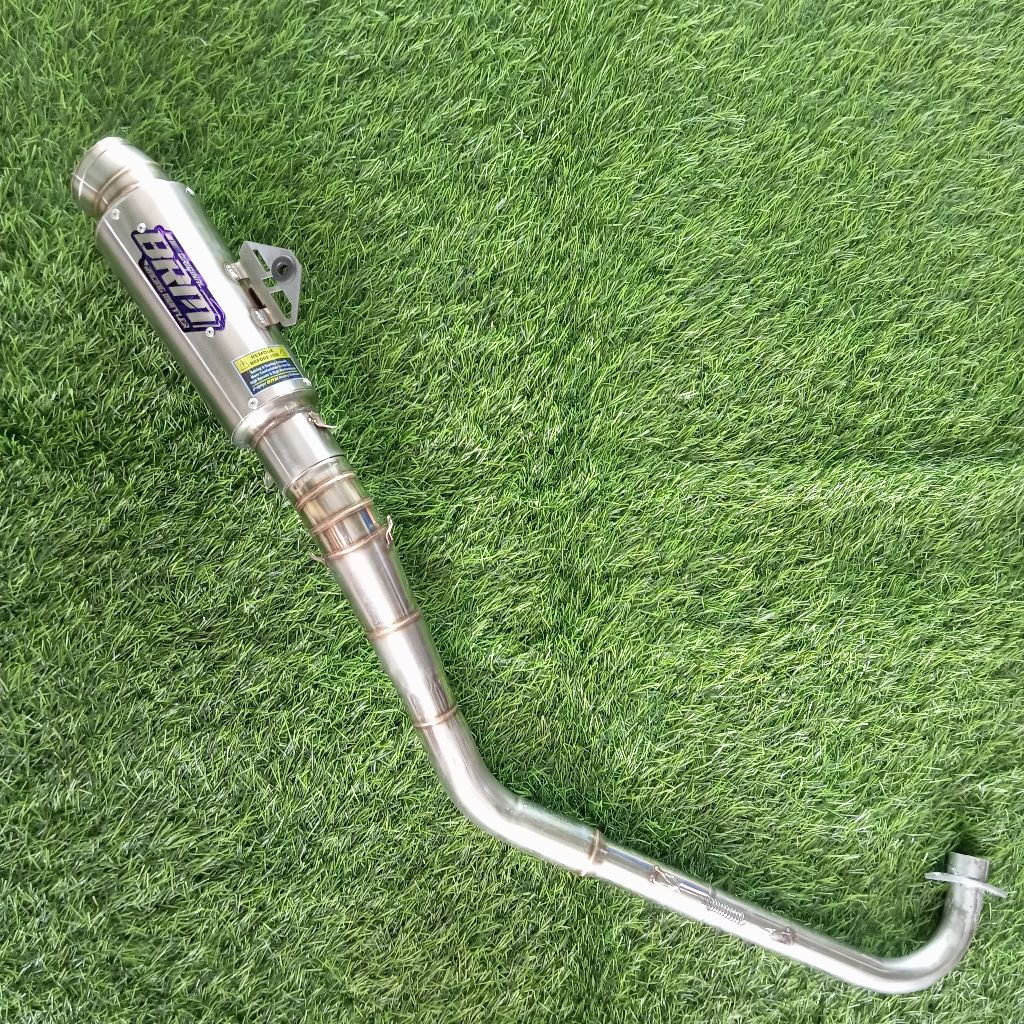 Knalpot BRM KOMPETISI 20 sarteng,sarfull leher roadrace GTX emblem new blue supra kph, grand, c70, p