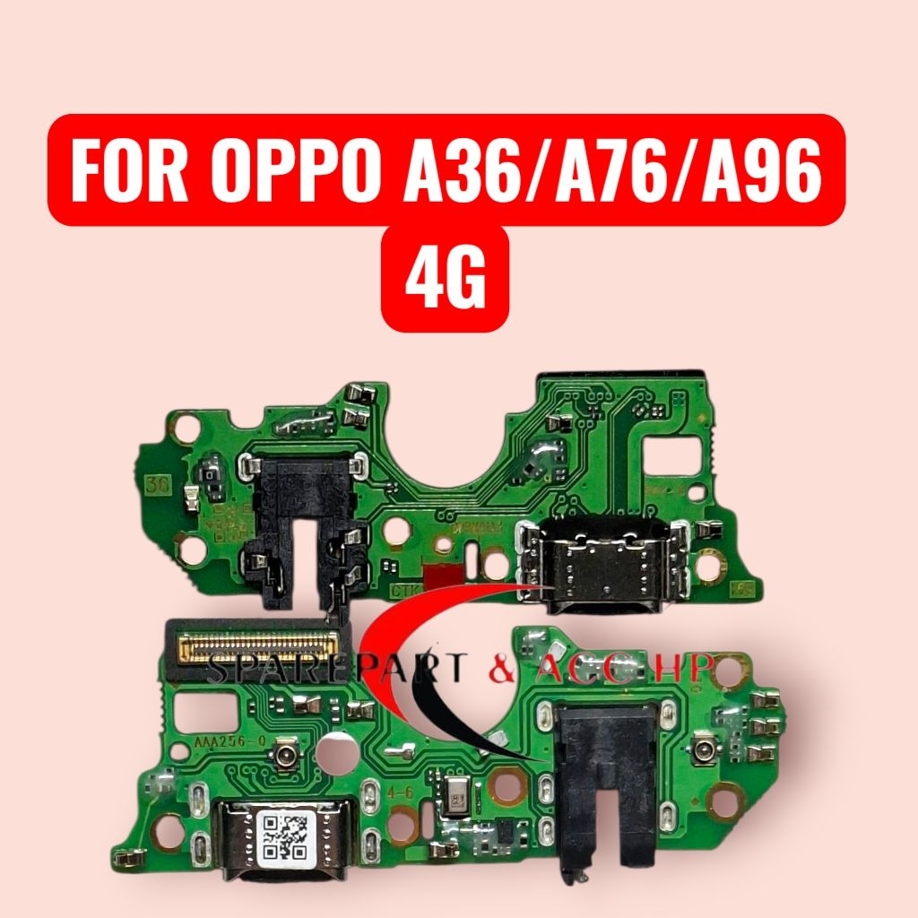 PAPAPN KONEKTOR CAS OPPO A36/A76/A96 4G+IC MIC SET NEW
