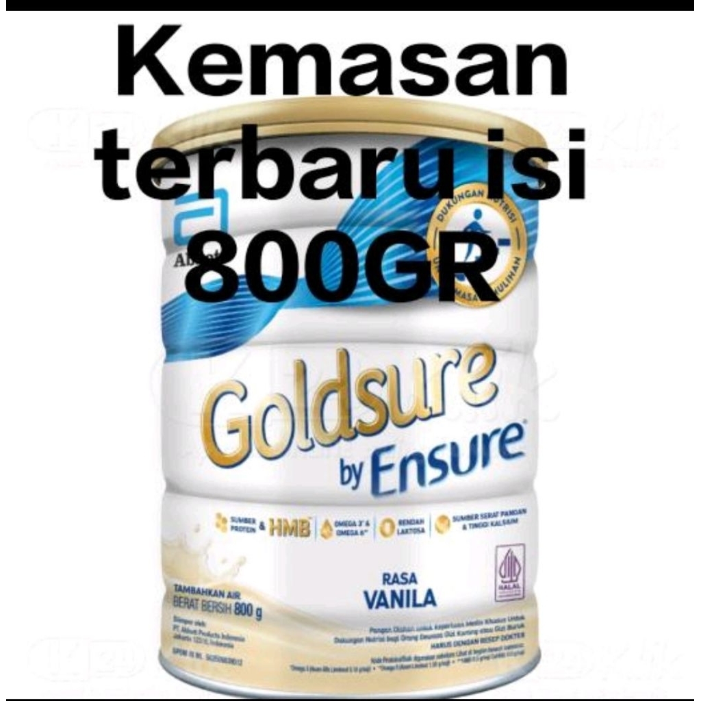 

Gold Sure By Ensure Vanilla 800Gr , susu nutrisi dewasa