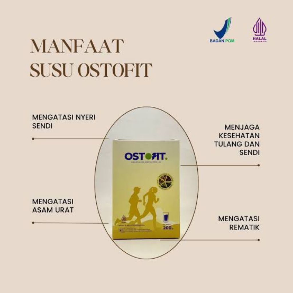 

OSTOFIT| Susu Nyeri Sendi Atasi KebasKesemutan Asam Urat Rematik Kolesterol Susu Sapi Murni Asli
