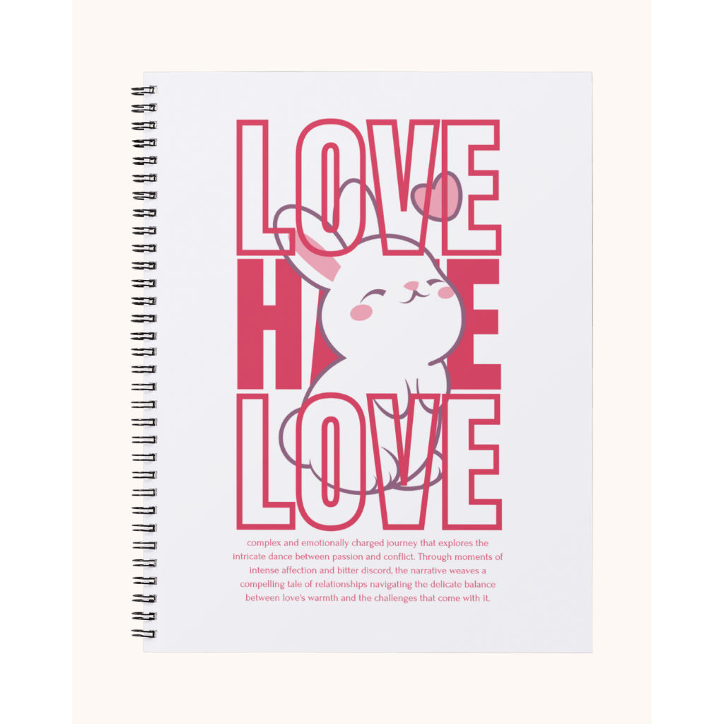 

Notebook Reflektif A5 Spiral – 50 Halaman Hitam Putih | HVS 80gsm & 100gsm – Love, Kelinci