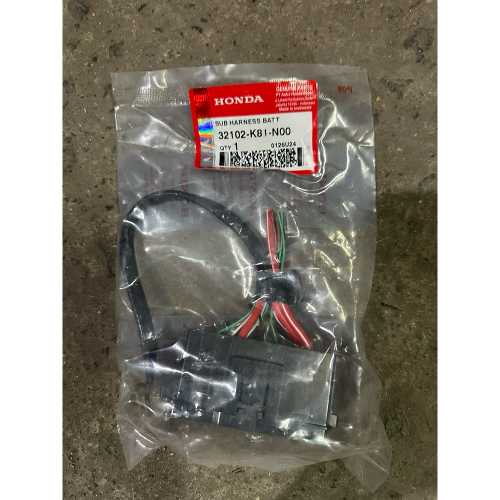 32102-K81-N000 KABEL BATERY BATERAI KABEL SEKRING KABEL ACCU AKI SUB HARNESS BATTERY HONDA BEAT ECO 