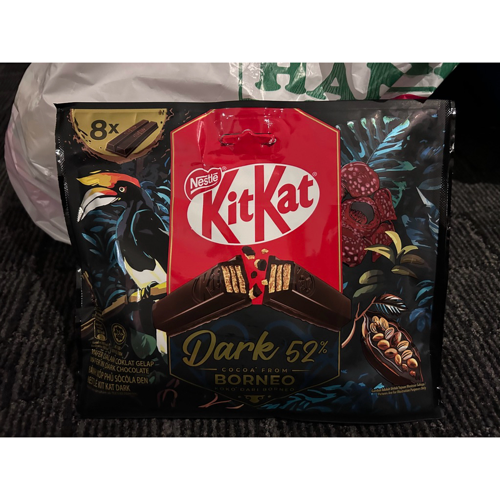 

kitkat dark 52% cocoa from borneo