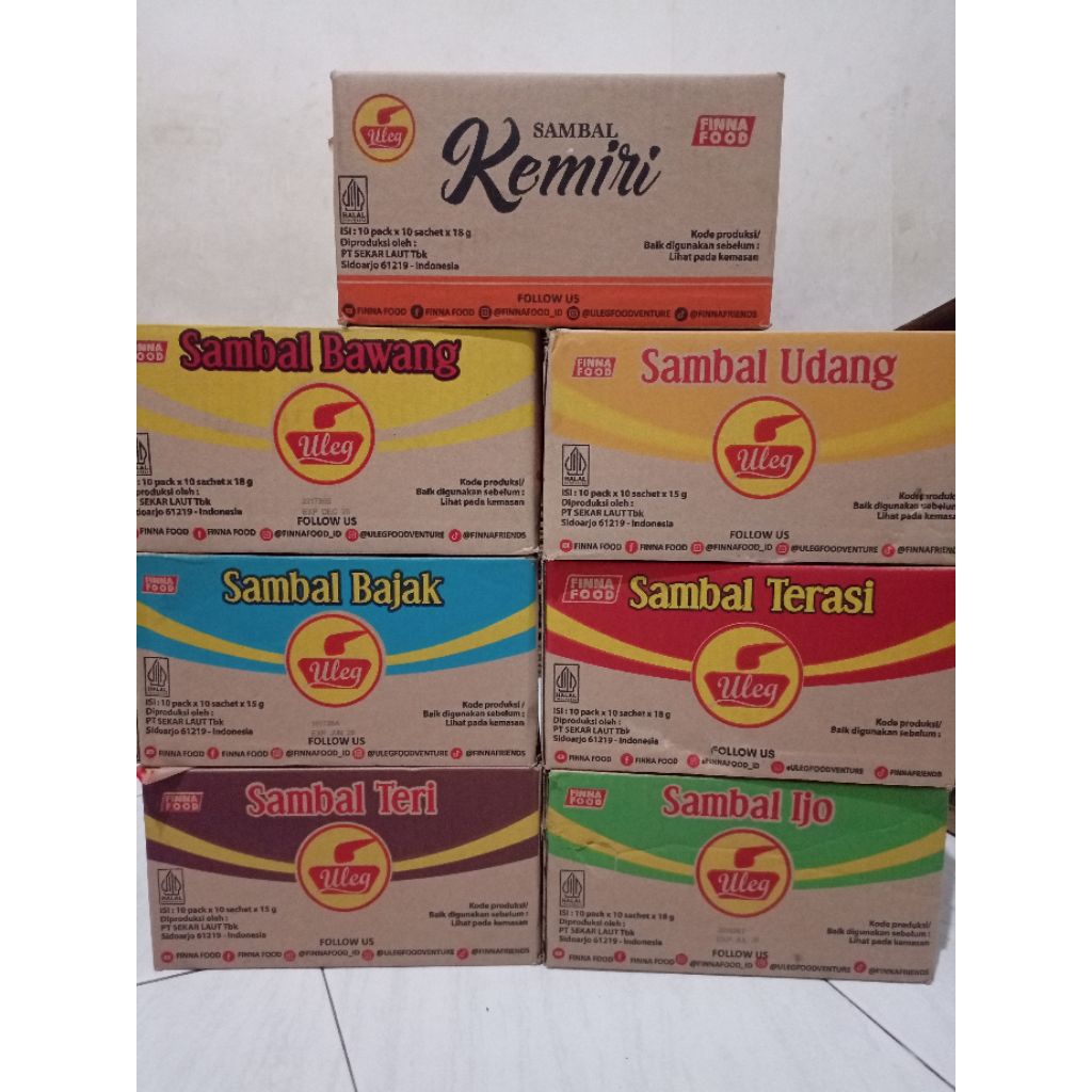 

Forcysn (Exp.Nov.2026)Sambal Uleg Finna All Varian 1 Karton/ Dus Isi 10 Renceng