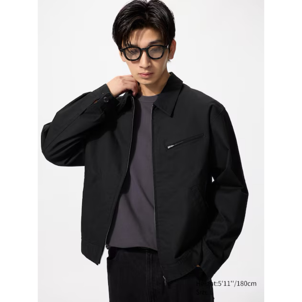 UNIQLO Zip Up Jaket Blouson Ritsleting Denim Jacket Original