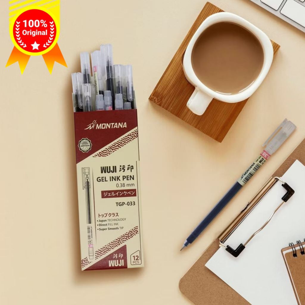 

Pena MONTANA Gel 0.38mm Ballpoint Pen Ink Hitam / TGP-033