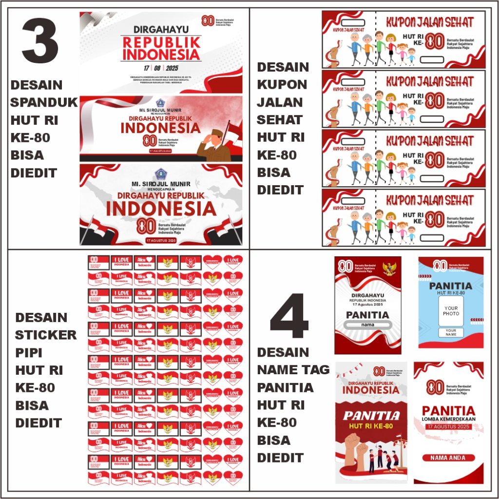 

aneka desain HUT RI ke-80