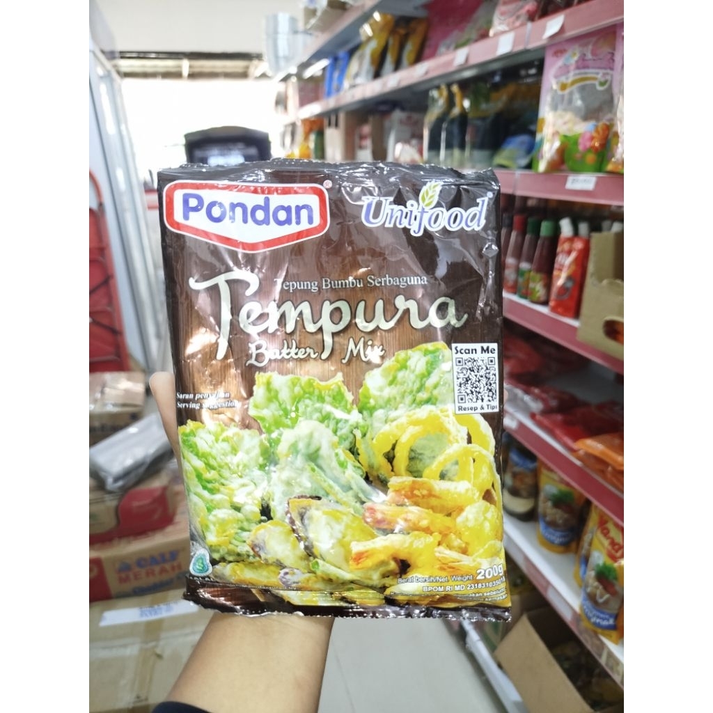 

Pondan Tepung Tempura Batter Mix & Tepung Bumbu bakwan Goreng Instan - 200g