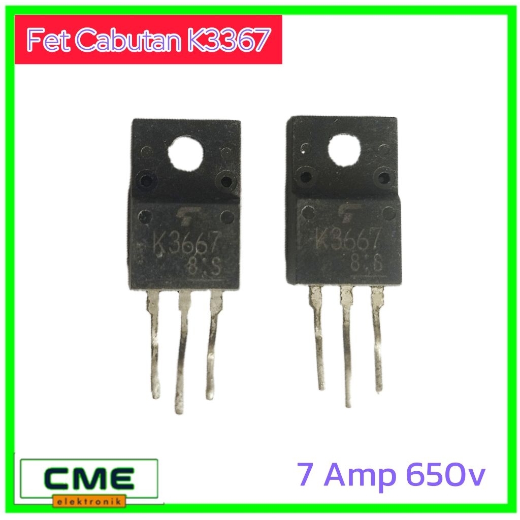 Fet Cabutan / Mosfet / 7n60 / 7N65 / 8N60 / 9N60 / 10N60 / K2645 / K10A60D / K3667 Copotan Ori Origi