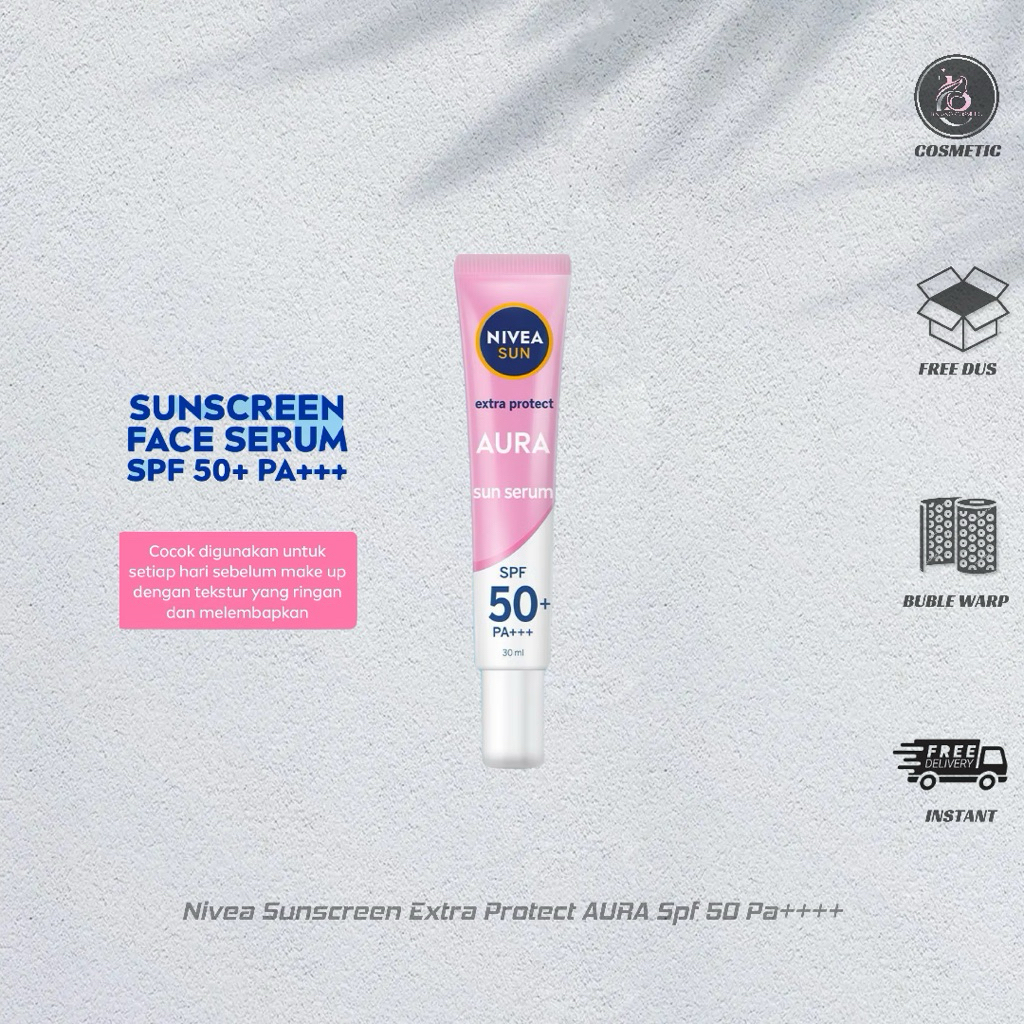 Nivea sun sunscreen serum spf 50 series 30 ml , Sunscreen nivea