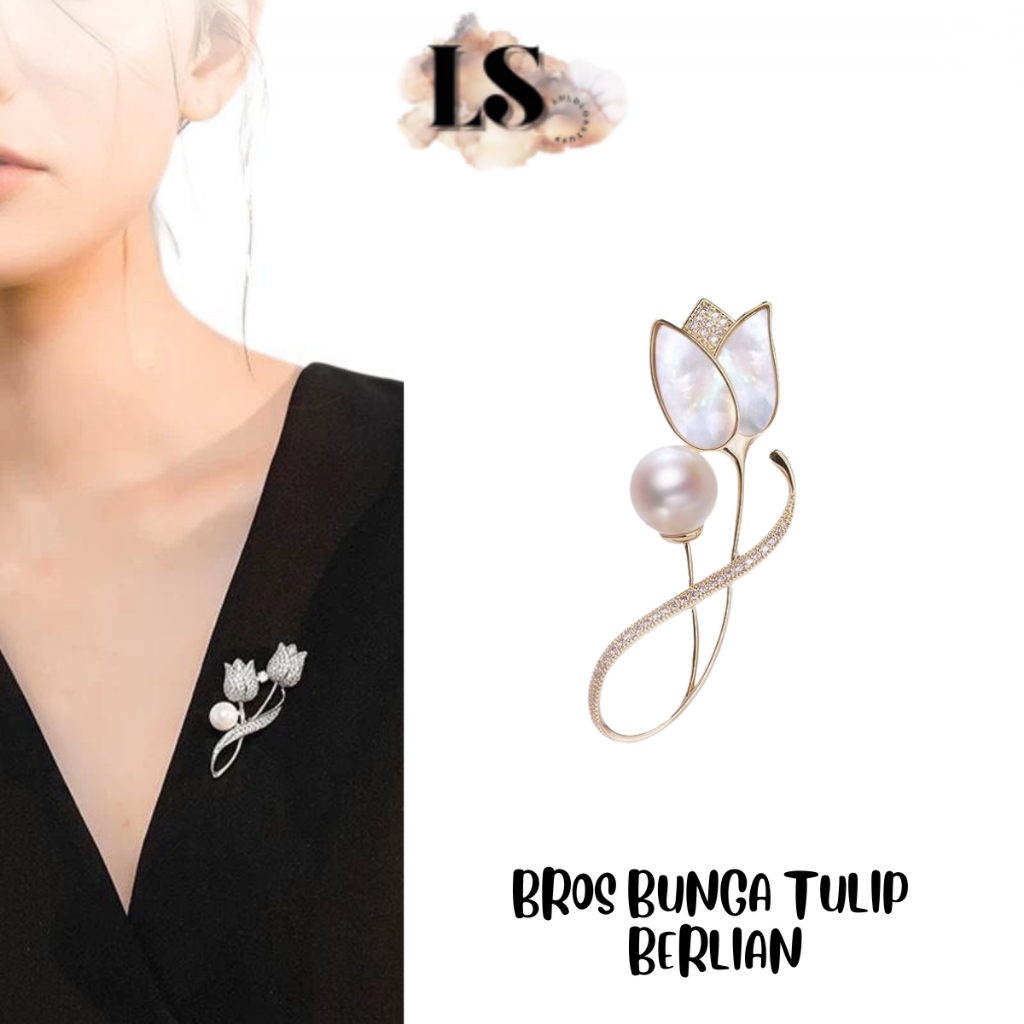 LS - BROS BUNGA TULIP BERLIAN PADUAN H687 BROS MULTIFUNGSI SYAL MUSLIM BROS SAMPING BROS DADA