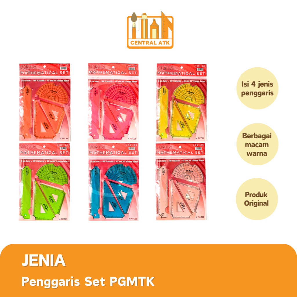 

PENGGARIS SET MATEMATIKA JENIA J99-05 PGMTK