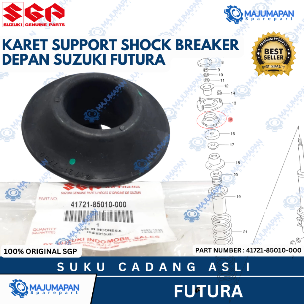 KARET SUPPORT SUPORT SHOK SHOCK BEAKER BEKER BREAKER DEPAN SUZUKI FUTURA SGP