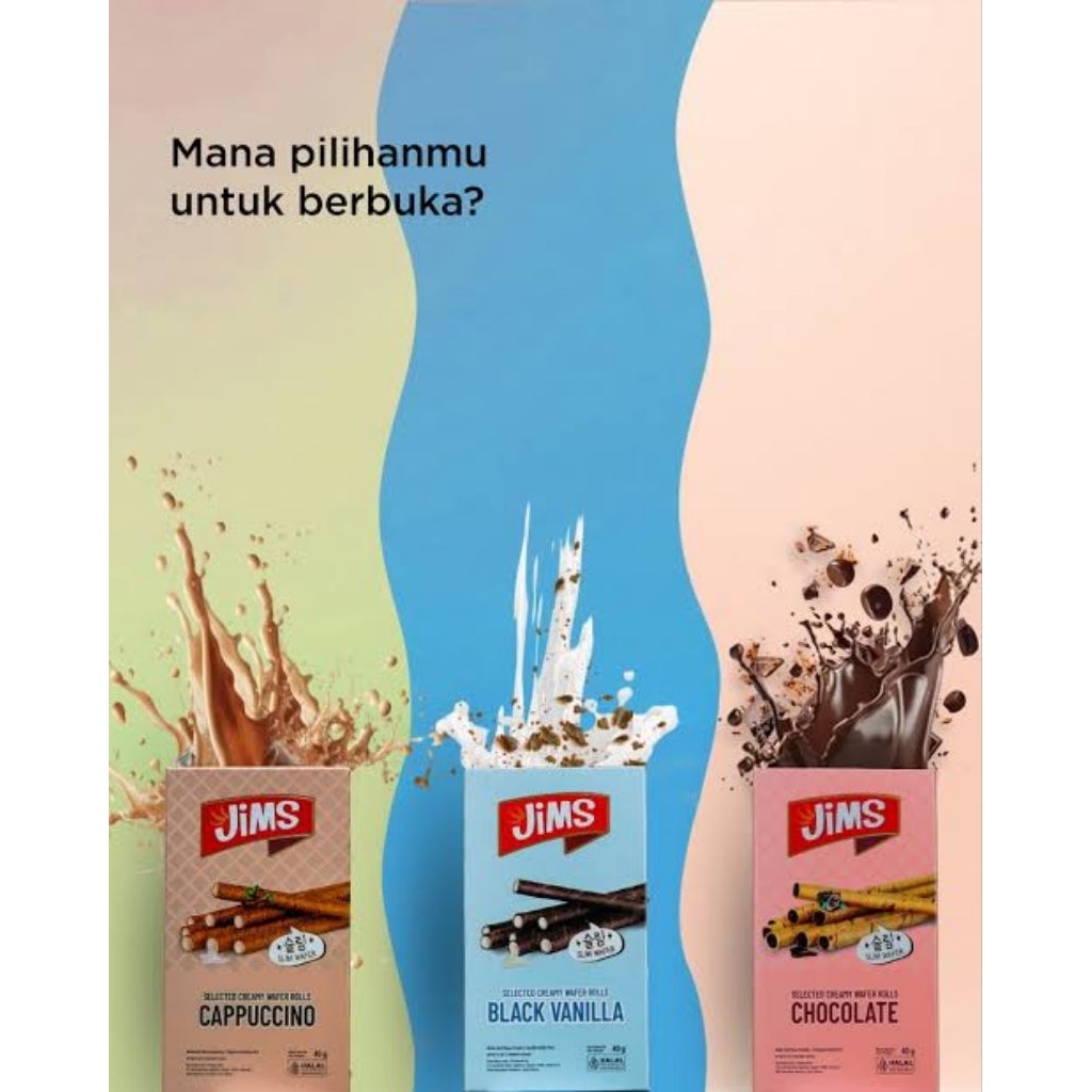 

JIMS SELECTED CREAMY WAFER ROLLS NETTO 40 GR muraah