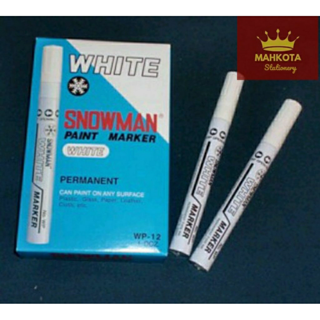 

Spidol Permanen Paint Maker Putih WP-13/SNOWMAN Pain Maket permanen Putih WP- 12 1 Pcs