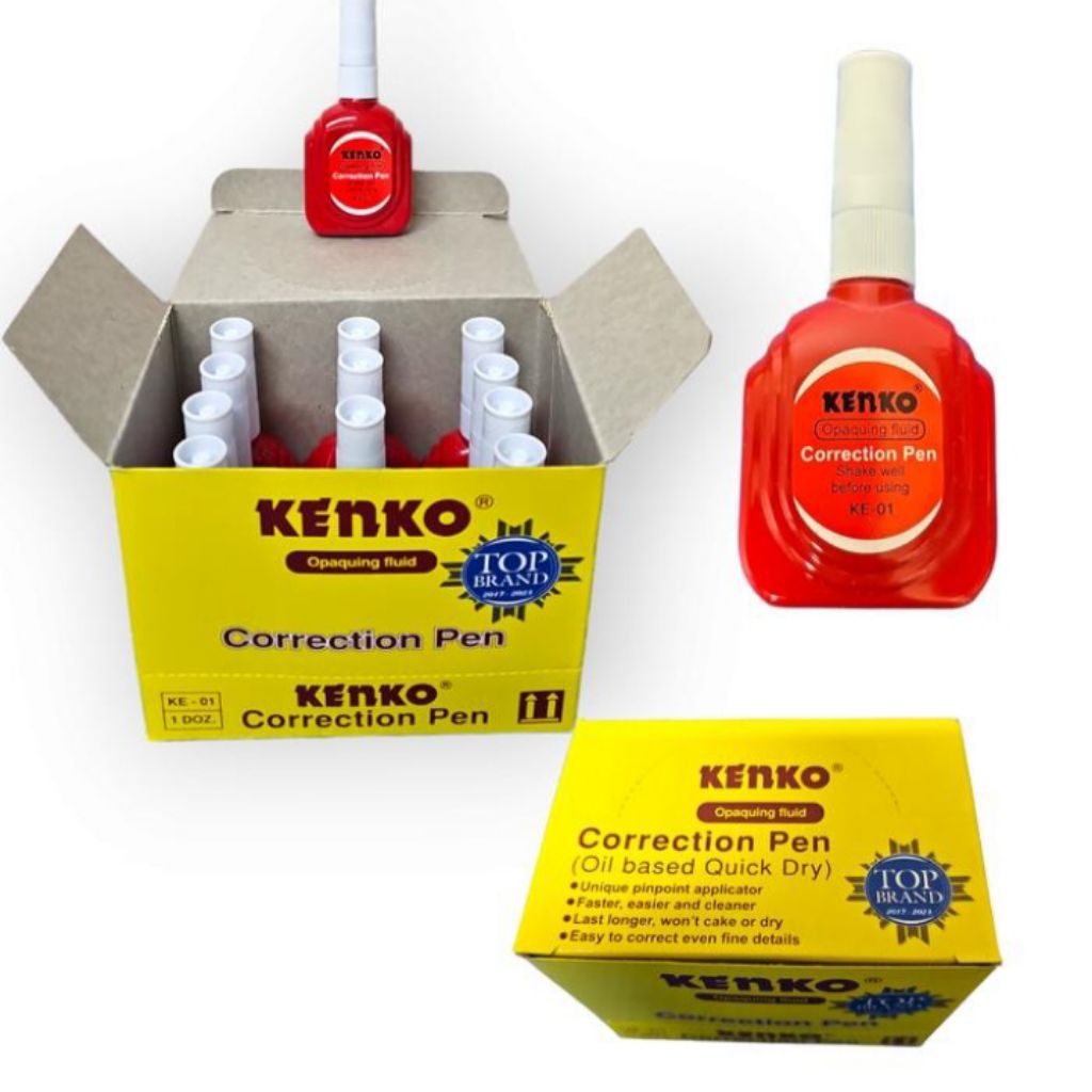 

[CUCI GUDANG!] Tipe-X Kenko KE-01 Correction Pen Cair 1 box 12pcs