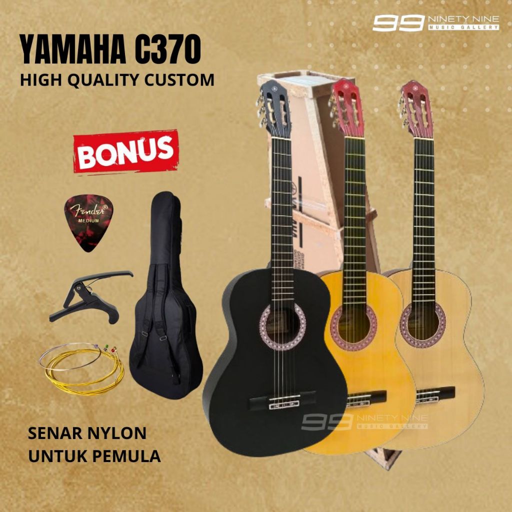 GITAR GUITAR AKUSTIK YAMAHA C370 GUITAR AKUSTIK CLASIK KLASIK SENAR NYLON