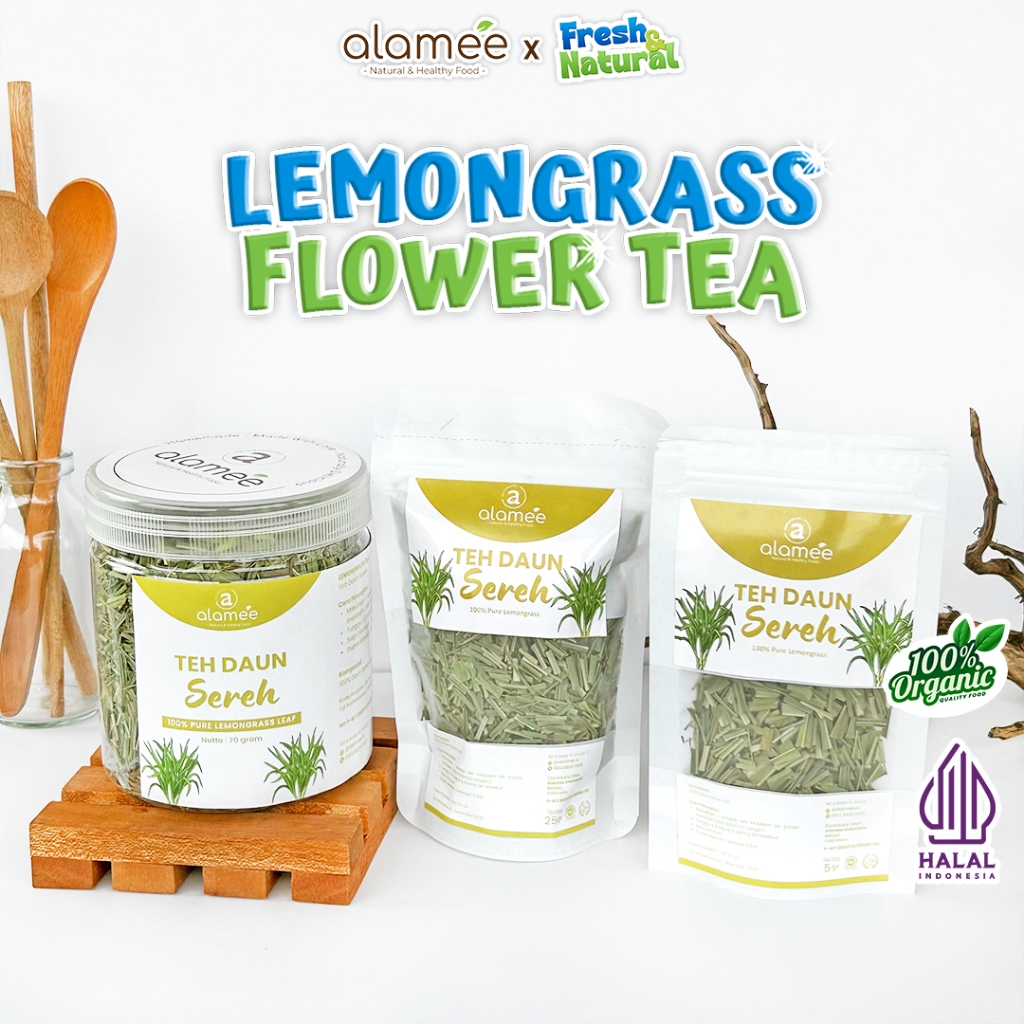 

ALAMEE Lemongrass Leaf Tea Teh Daun Sereh Organik Kering Dried fresh and natural