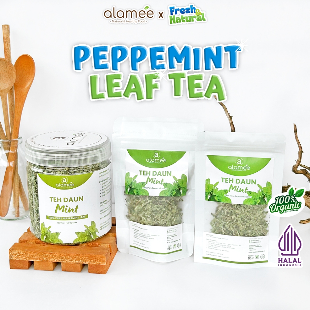 

ALAMEE Peppermint Tea Teh Daun Mint Organik Pappermint Papermint Kering Dried fresh and natural