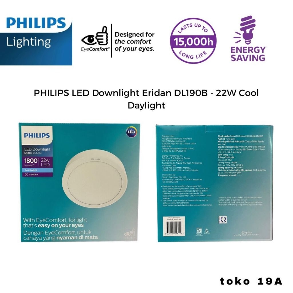 PHILIPS LED Downlight Eridan DLI90B – 22W Cool Daylight