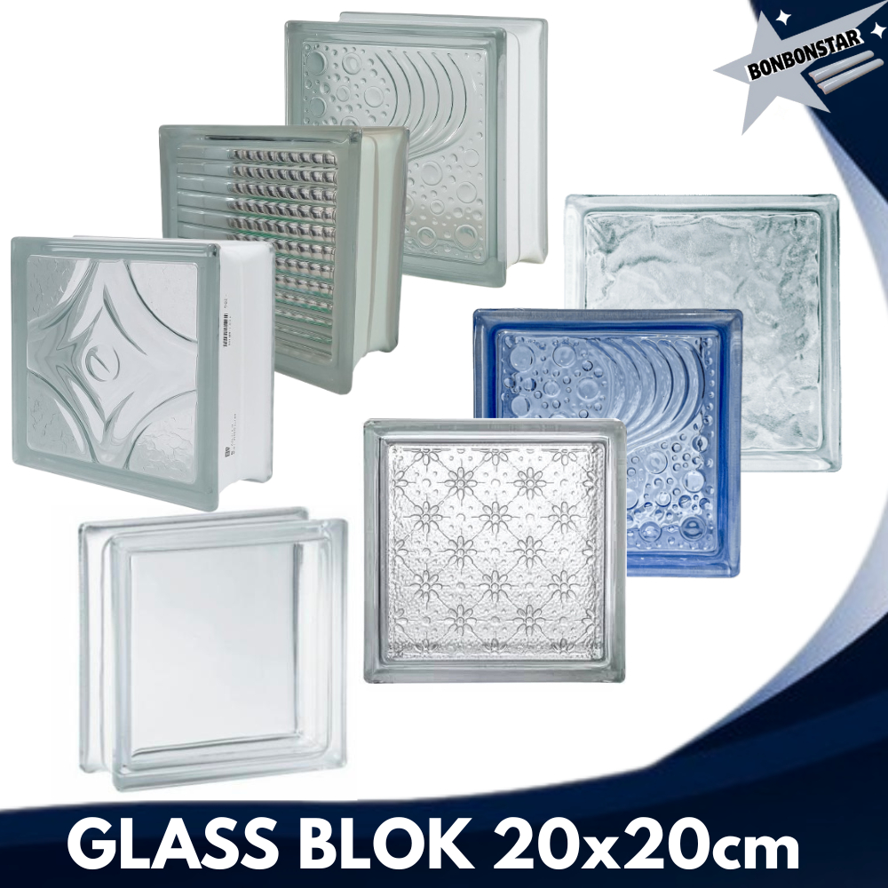 Glass Block Mulia Blok Kaca 20x20cm - Glass block Blok Kaca Terbaru - Glass Blok Kaca