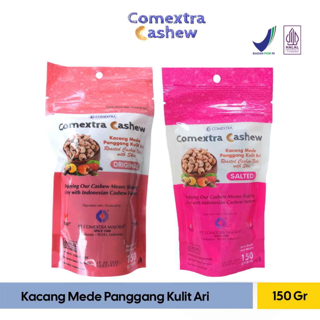 

Kacang Mede Comextra Panggang Kulit Ari / Roasted Cashew Skin