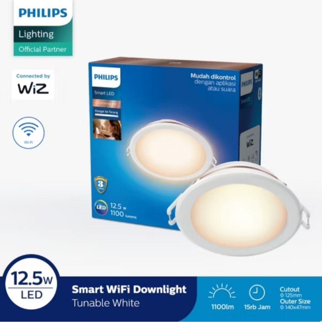 Downlight Smart LED WIZ 12,5W Philips