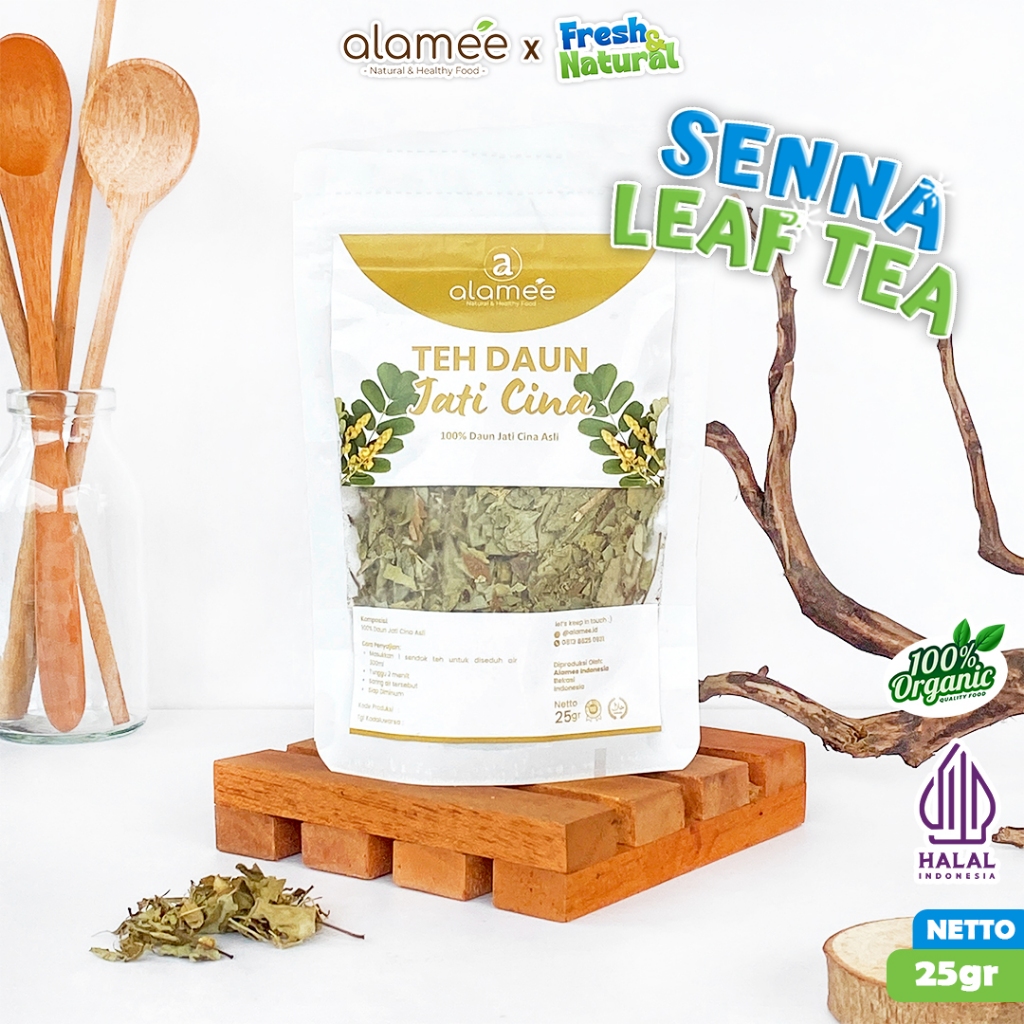 

Teh Daun Jati Cina Senna Leaf Tea Teh Herbal Alami Organik Organic 25 gr fresh and natural